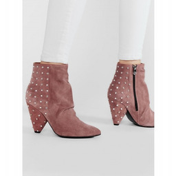 Eva Minge Damskie Botki Skóra Cyrkonie 36 Włb