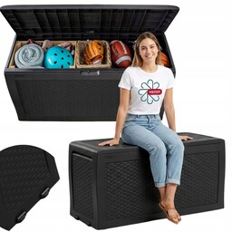 Skrzynia ogrodowa Keter Samoa Box 270L Grafit Siedzisko