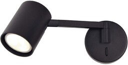 Kinkiet Snow z wysięgnikiem 1xGU10 czarny LP-731/1WL BK