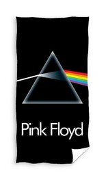 Carbotex Ręcznik plażowy 70x140 Pink Floyd czarny bawełniany