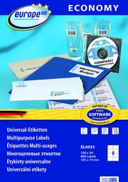Etykiety uniwersalne Economy Europe100 by Avery Zweckform; A4,