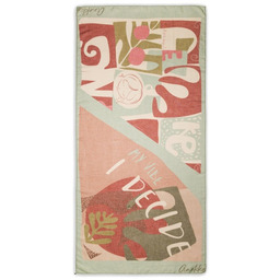 Anekke 42470-031 szal damski oliwkowy w białe napisy