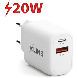 XLINE Ładowarka sieciowa WC620W 20W+20W Biały