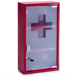 ZELLER Szafka medyczna, metalowa apteczka - 3 poziomy