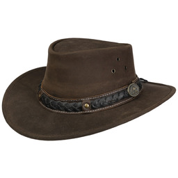 Kapelusz Skórzany Wilsons by Scippis, brązowy, cm