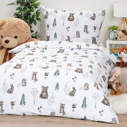 4Home Pościel bawełniana Forest Friends, 140 x 200