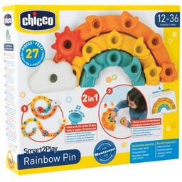 CHICCO Zabawka edukacyjna Smart2Play Kolorowe Pinezki Tęcza 00012198000000
