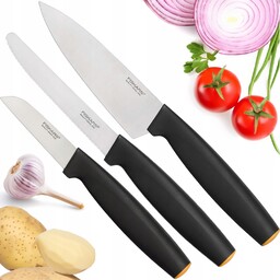Fiskars Zestaw 3 noży kuchennych do skrobania szefa