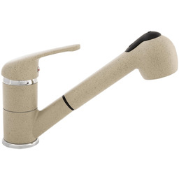 Bateria Kuchenna Z Wyciąganą Wylewką Beżowa Granit