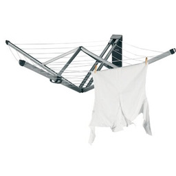 BRABANTIA Suszarka ogrodowa WallFix Czarno-srebrny