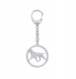 Brelok do kluczy Amstaff Srebro 925 Biżuteria Kobieta