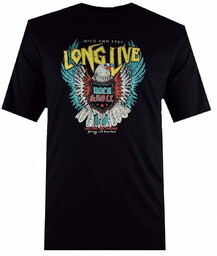 Duży T-shirt Męski Czarny T401 ESPIONAGE