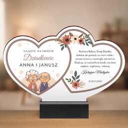 Drewniana statuetka z nadrukiem na dzień Babci