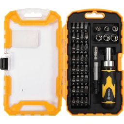 VOREL Wkrętak z grzechotką i wymiennymi bitami 64385