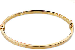 Złota bransoletka 585 delikatna gładka bangle na prezent