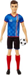 Barbie Ken Piłkarz Lalka z krótkimi włosami, kolorowym