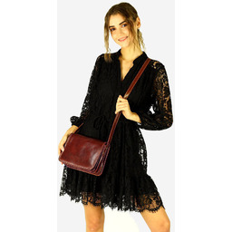 Włoska skórzana torebka listonoszka damska classic big -