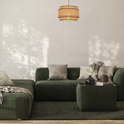 Lampa Wisząca COREP, Milo, ściemnialny, beżowy, salon, papier
