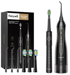 FairyWill Szczoteczka soniczna do zębów z zestawem końcówek