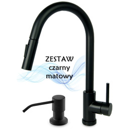 AFINO Bateria kuchenna z wyciąganą wylewką + dozownik