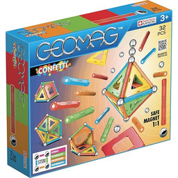 Geomag Magnetyczna zabawka konstrukcyjna Confetti, wielokolorowa, 32 sztuki,