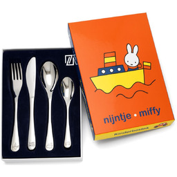 Sztućce dla dzieci z grawerem zestaw Miffy pojazdy