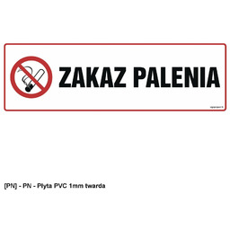 NC013 - Zakaz palenia 900x300