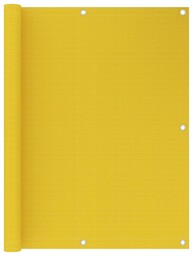 vidaXL Parawan balkonowy, żółty, 120x400 cm, HDPE