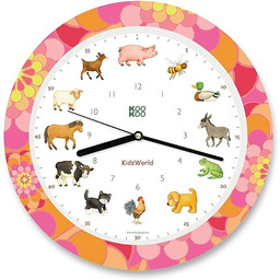 KooKoo KidsWorld Sunny Flower, zegar z 12 prawdziwymi