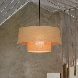 Lampa Wisząca COREP, Mali, ściemnialny, beżowy, salon, papier