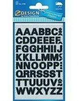 Naklejki Z DESIGN-litery (38 pkt./9,5 mm) czarne-wodoodporne AVERY