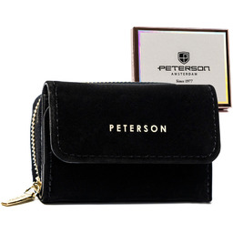 Stylowy portfel damski z gładkiej skóry ekologicznej -