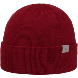 Czapka z Mankietem Fine Merino by Lierys, bordowy,