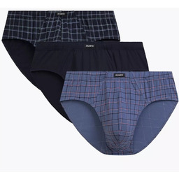 Slipy męskie classic Atlantic 3MP-216 GRA/GRA/DEN 3-pak