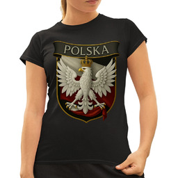 Polska - Orzeł Biały v2 - damska koszulka