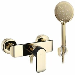 REA Bateria prysznicowa Bloom B9938 Czarno-złoty