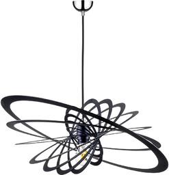 Lampa wisząca Planet 1xE27 Max.60W Czarny metal/Chromowany metal/Czarny