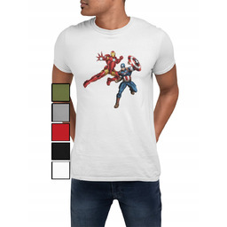 KOSZULKA T-SHIRT MĘSKA Z NADRUKIEM KAPITAN AMERYKA IRON
