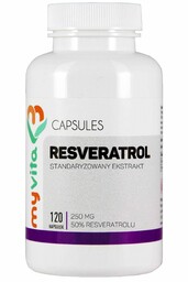 Resveratrol 250mg, Myvita, 120 kapsułek