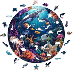 Iconic Puzzles - Zwierzęta Fantasy Drewniane Puzzle Wielokolorowe,