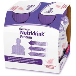Nutrica, Nutridrink Protein, smak truskawkowy, 4x125 ml