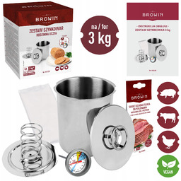 Szynkowar duży 3kg Zestaw worki termometr zioła