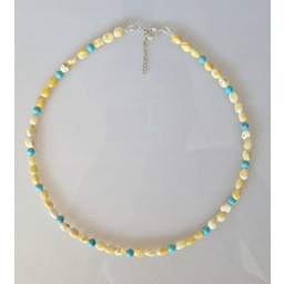 Naszyjnik z mlecznego bursztynu, naszyjnik z bursztynu