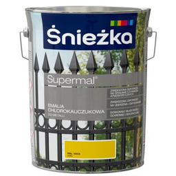 Emalia chlorokauczukowa Supermal żółty 5 l Śnieżka
