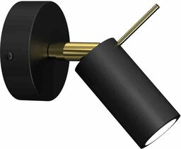 Kinkiet nowoczesny PRESTON GOLD-BLACK 1x mini GU10 MLP7634-Milagro