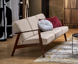 Sofa trzyosobowa milano 3s beżowy castel 15 halmar