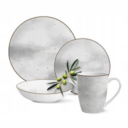 Mg Home Zestaw Obiadowy Z Porcelany Antico 24