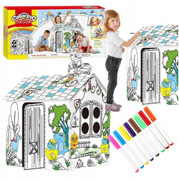 Domek kartonowy do malowania XXL