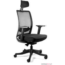 Fotel ergonomiczny ANGGUN Unique Czarny Stelaż Czarny, SM01