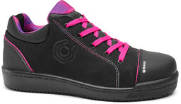 Obuwie ochronne BASE Margot Shoe S3 SRC; Czarny/Fuksja